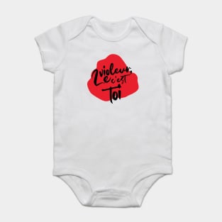 The rapist is you in Frensh feminist protest Chile Baby Bodysuit